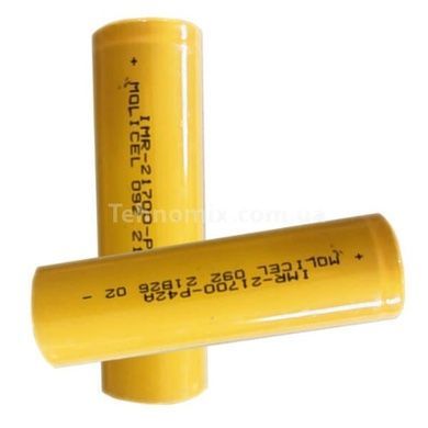 Аккумулятор 3000mAh 45A 21700-Р42A Molicel Желтый