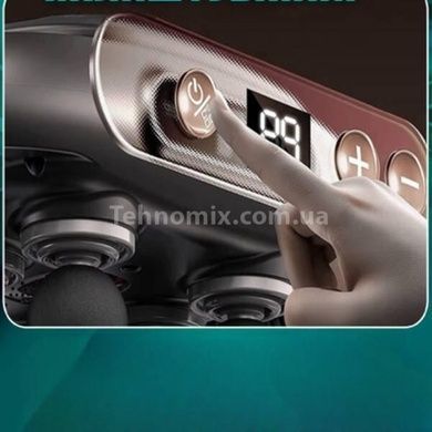 Массажер для всего тела с 4 головками FZ-668 Deep Tissue Pro Черный