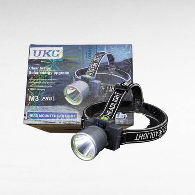 Ліхтар налобний акумуляторний UKC M3 pro Сірий