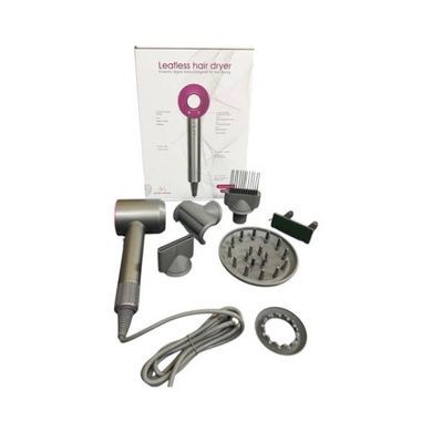 Фен-стайлер с 4 магнитными насадками + новая насадка гребень Super Hair Dryer Серый