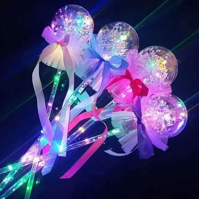 Шарик на палочке аксессуар на вечеринку Glow Sticks For Fairies Красная ленточка