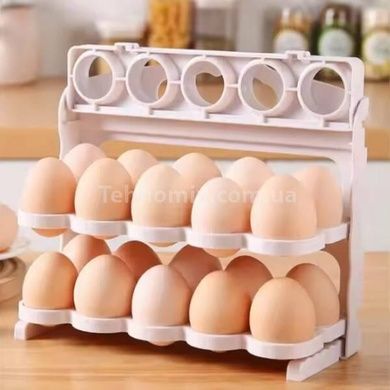 Лоток для яиц трехуровневый складной пластиковый Egg holder 1225 Белый