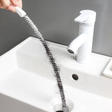 Щетка гибкая для чистки труб Toilet clog strip AND LY-626 Белая