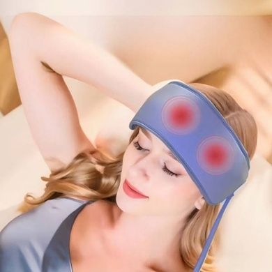 Масажер для голови компресійний розслаблюючий від головного болю Head Airbag Синій