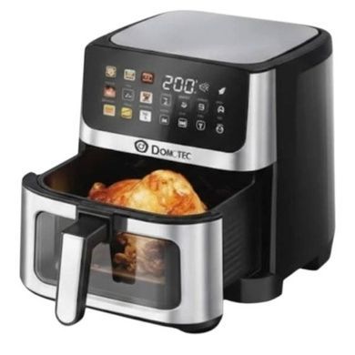 Повітряна фритюрниця аерогриль 12л 4500W Domotec MS 3224 Чорна з сірим