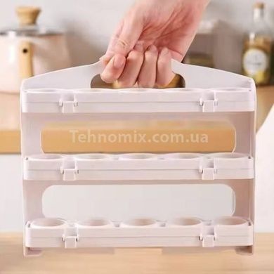 Лоток для яиц трехуровневый складной пластиковый Egg holder 1225 Белый