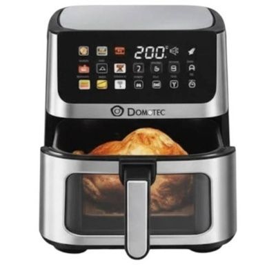 Повітряна фритюрниця аерогриль 12л 4500W Domotec MS 3224 Чорна з сірим
