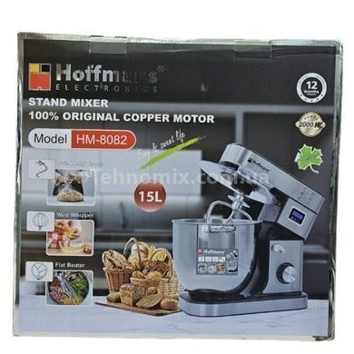 Міксер-тестоміс з металевою чашею Hoffmans 15L 2000W HM-8082
