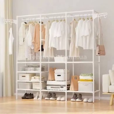 Вішалка для одягу 3 секції Clothes Rack Біла