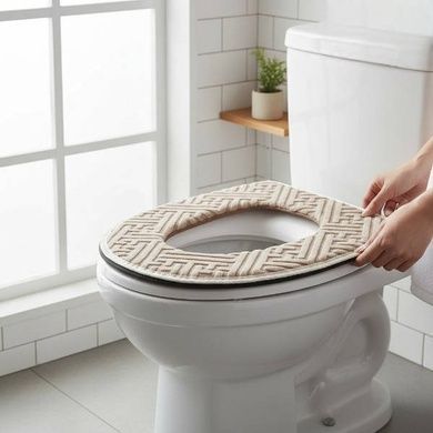 Чохол-сидіння на унітаз Toilet seat cover AND 03 Коричневий
