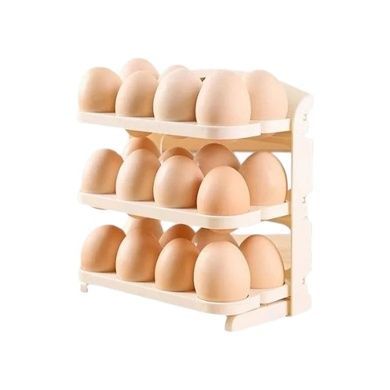 Лоток для яиц трехуровневый складной пластиковый Egg holder 1225 Белый