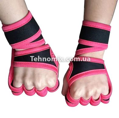 Рукавички для залу тренувальні з підтримкою зап'ястя Sports Cross Training Gloves Рожеві