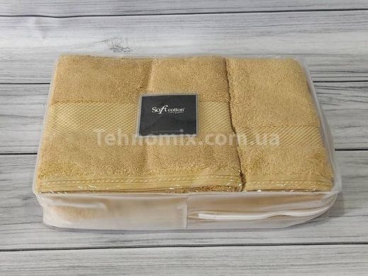 Полотенца Soft cotton Deluxe hardal Махра набор 3шт