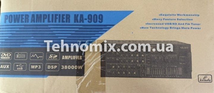Усилитель звука с пультом ДУ 8-канальный AMP UKC KA-909 3800W