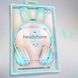 Навушники бездротові дитячі з вушками кролика LED підсвічування KE-01 Бірюзові