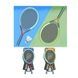 Набір для бадмінтону з текстильною сіткою 2 ракетки+2 воланчики 9936 A Синя/зелена