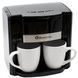 Кофеварка капельная Domotec MS-0708 на 2 чашки 500Вт Черная