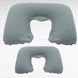 Подушка для путешествий надувная U-образная с покрытием 44*27см Travel Blue Neck Pillow Серая