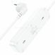 Подовжувач мережевий HOCO NS2 3-position extension cord socket(including 3*USB output) White