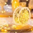 Гирлянда универсальная линейная Роса 200м 2000LED от 220V с пультом IP44 Серая проволока, теплый свет