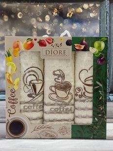 Рушники кухонні Diore Cofe 40х60см Вафельні набір 3шт