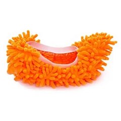 Тапочки-швабра из микрофибры 2 шт для мытья пола Оранжевые