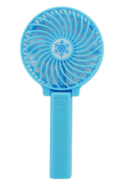 Ручний вентилятор на підставці fan 2 (ручка) - синій