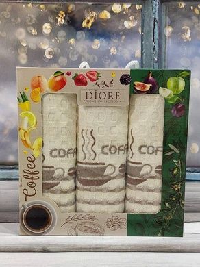 Полотенца кухонные Diore Cofe 40х60см Вафельные набор 3шт