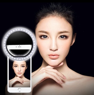 Светодиодное селфи-кольцо с USB-зарядкой Selfie Ring Light Черный