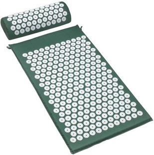 Акупунктурный массажный коврик Acupressure Mat or Bed of Nails Зеленый