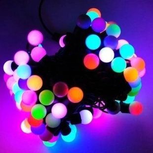 Гірлянда лінійна внутрішня Кульки 20M 200LED USB AND 94-5 Чорний дріт, мультиколор
