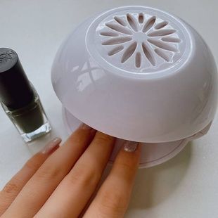 Міні-сушарка для нігтів із вентилятором на батарейках Nail Dryer Біла
