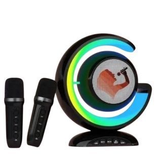 Нічний лампа з бездротовою Bluetooth колонкою Lightshow з двома мікрофонами YS-110 Чорний