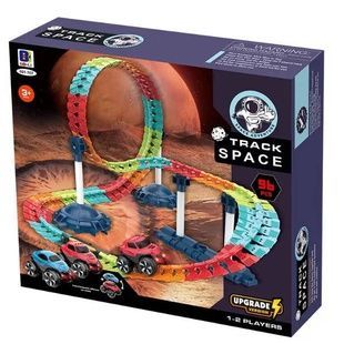Трек гоночний 96 деталей із машинкою на батарейках Track Space Upgrade Version