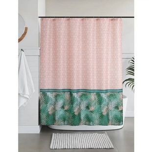 Фіранка-шторка для душу 180*180см Shower curtain W-5 Зелене листя
