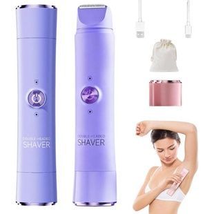 Міні-бритва акумуляторна зі змінною насадкою SHAVER 2IN1 Фіолетова