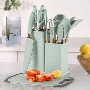 Набір кухонного приладдя 19 предметів Kitchen Set Бірюзовий