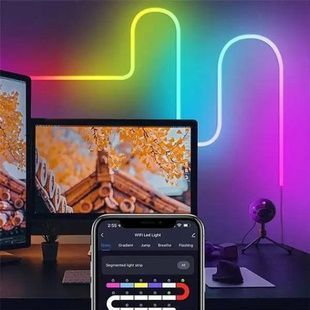 Гибкая неоновая лента с управлением от телефона Neon Strip 2м