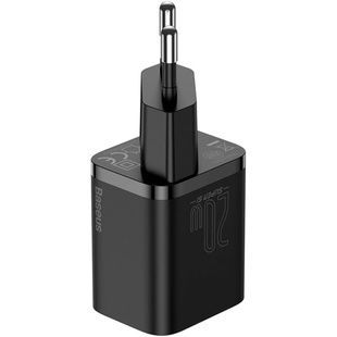 Сетевое зарядное устройство для Baseus Super Si 1C 20W With Simple Wisdom Data Cable Type-C/iP 1m Black
