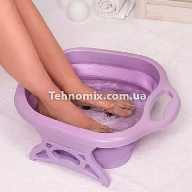 Складна ванночка масажер для масажу ніг з роликами Фіолетова