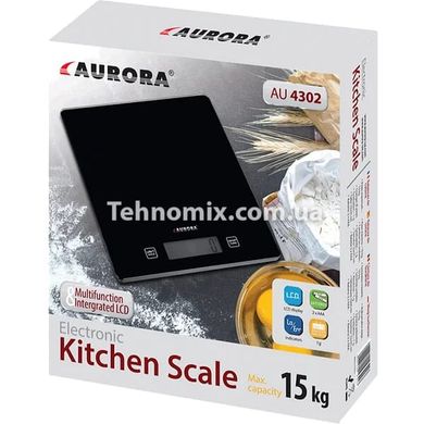 Весы кухонные AURORA AU-4302 15кг Черные