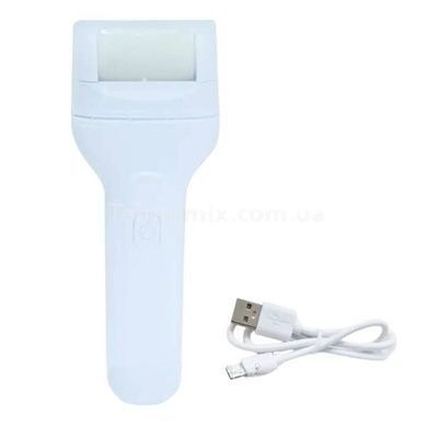 Пилка-пемза аккумуляторная для пяток 5Вт, USB, 2 режима скорости Белая