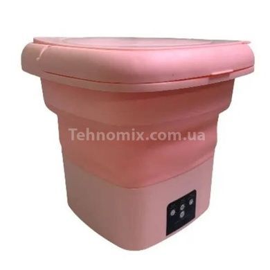 Пральна машинка компактна силіконова складана 2в1 6,5л Folding Washing Machine Рожева