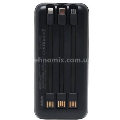 Power bank на два виходи з дисплеєм 10000 mAh INKAX PBQ-08 Чорний
