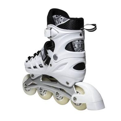 Ролики детские раздвижные с полным комплектом защиты р 34-37 Scale Sports White Белые