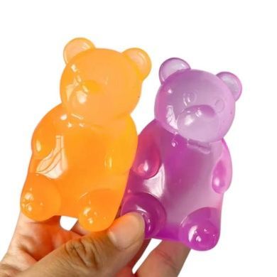 Игрушка-антистресс Мишка с сенсорными шариками Желтый