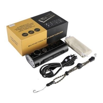 Ліхтар-павер банк ручний акумуляторний 12000mAh YEMAO YM-B200 2P50 LED+SMD(RGB) Li-Ion Чорний