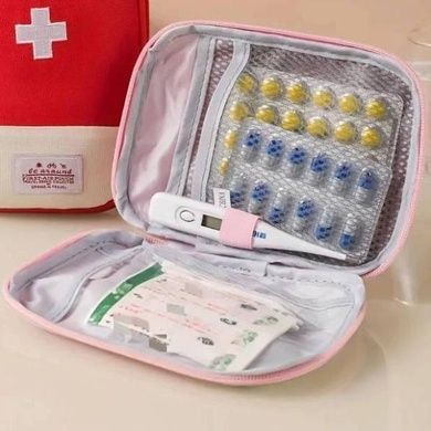 Органайзер для лекарств Аптечка medical kit AND 5547 Розовая