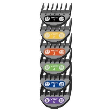 Машинка для стрижки з LED-дисплеєм із 6 змінними насадками VGR V-273 GOLD Чорний із золотим