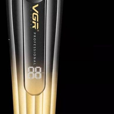 Тример акумуляторний з LED-дисплеєм та 5 змінними насадками VGR V-935 GOLD Чорна із золотим